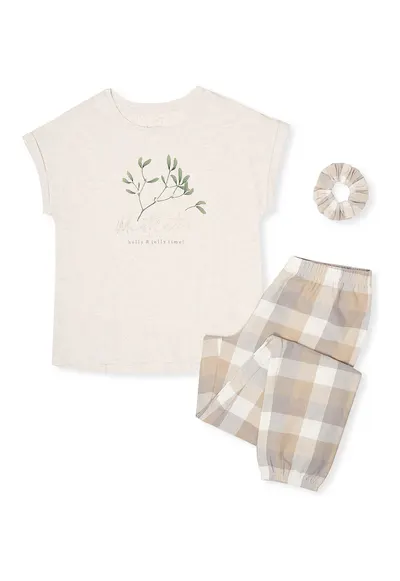 Pijama dama Mallow Bej alb - Bej