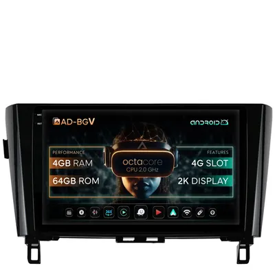 Navigatie Nissan Qashqai X-Trail (2013+), Android, V-Octacore 4GB RAM + 64GB ROM, 10.36 Inch - AD-BGV10004+AD-BGRKIT162