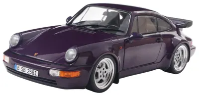 Model de colecție SOLIDO Contemporary: Automobile - Porsche 911 (964) Turbo, Violet Blue Metallic, 1990