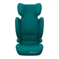 Scaun auto KinderKraft Junior Fix 2 Plus Green 100x150 cm, cu isofix, protectie SPS, tetiera reglabila, husa Air Flow