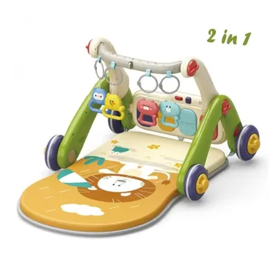 Antemergator si saltea de joaca, 2 in 1, Bebe Stars, Cu muzica, Piano Rainy Forest