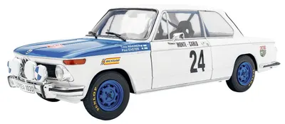 Model de colecție SOLIDO Moderne: Automobile - BMW 2002 TII #24 T.Makinen/P.Easter Rallye Monte Carlo, 1969