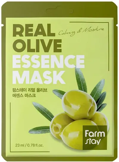FarmStay Real Essence Mască de față folie Olive, 23 ml
