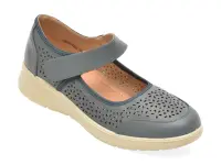 Pantofi PASS COLLECTION gri, J860022, din piele naturala