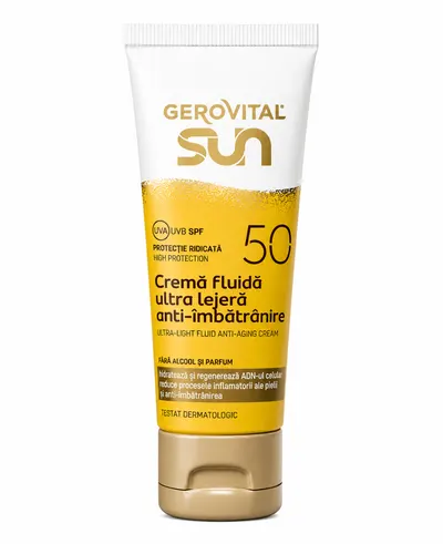 Gerovital Sun-Crema Fluida Ultra Lejera Antiimbatranire Spf50 50ml