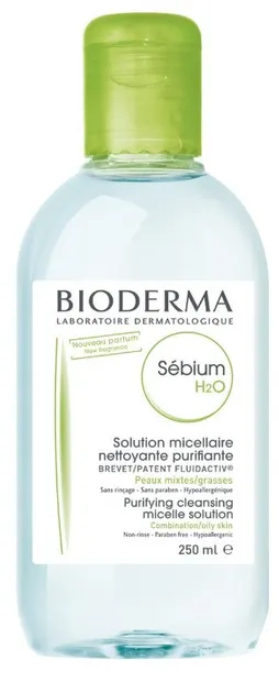 Solutie micelara ten mixt si gras Sebium H2O, 250 ml, Bioderma