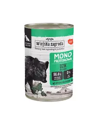 WIEJSKA ZAGRODA Hrana umedă monoproteică cu mistreț pentru câini 400 g