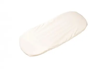 Set 2 cearsafuri cosulet si landou 72x30 cm din bumbac crem alb + protectie impermeabila