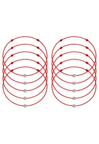 Set de bratari martisor cu cristal Preciosa - 10 bucati - 65987 - Alb