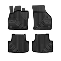 Set covorase cauciuc 4 piese No. 77, fata spate negru, potrivit SKODA OCTAVIA III 11.12-10.20, Liftback break
