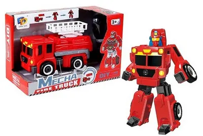 Camion pentru copii Raya Toys - Transformer, roșu