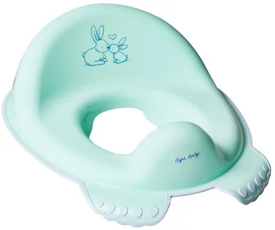 Scaun de toaleta pentru copii Tega Baby - Little Bunnies, verde