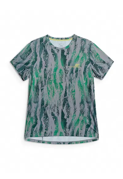 Tricou pentru ciclism uscare rapida - verde/gri - poliester - Verde/Gri