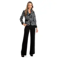 Sacou dama DV24S55 negru/alb floral, Dress to Impress | marimea 38