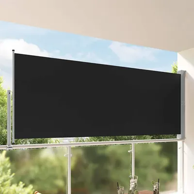 vidaXL Copertină laterală retractabilă, negru, 140 x 300 cm