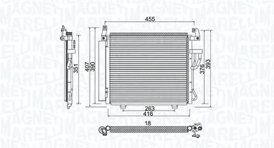 Radiator AC condensator cu uscator potrivit HYUNDAI I10 I 1.1D 01.08-12.11