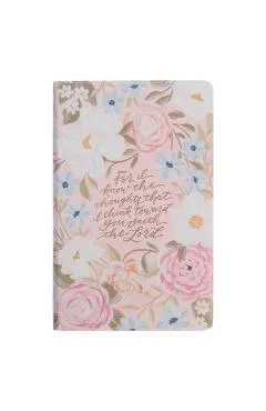 KJV Bible Giant Print Standard-Size Faux Leather Pink Floral Printed Jer. 29:11