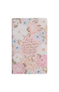 KJV Bible Giant Print Standard-Size Faux Leather Pink Floral Printed Jer. 29:11 -