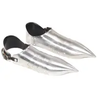 vidaXL Pantofi armură medievală tip sabaton joc de rol argintiu oțel