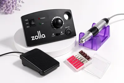 Freză Electrică Profesională Turbo Nail Master Neagră, ZOLLA 30.000 RPM pentru Manichiură și Pedichiură