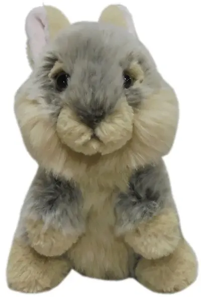 Jucărie de pluș Silky - Iepure, 18 cm, gri