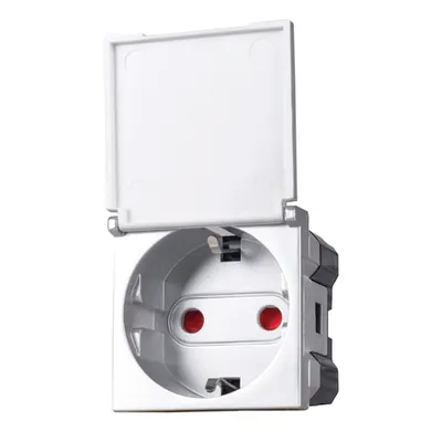 Moda Stila Gri Metalizat Priza Capac CP ST German 2 Module