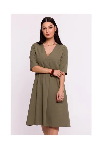 Rochie trapez cu decolteu in V