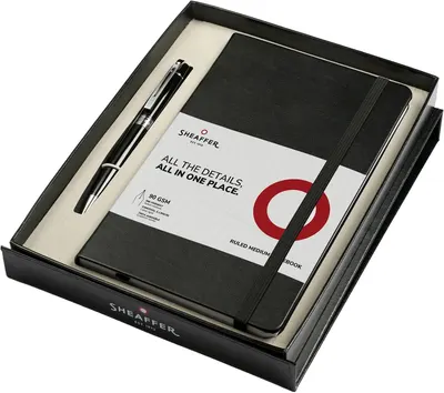 Set pix Sheaffer 300 - Glossy Black, cu agenda