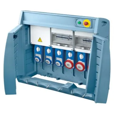 Organizator Q-Box 6 - With Supply Plug - Wired - 2 2p+e 16a + 2 3p+n+e 16a + 2 3p+n+e - Ip55