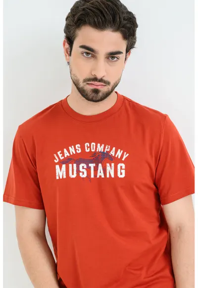 Tricou cu logo Austin - Alb/Caramiziu
