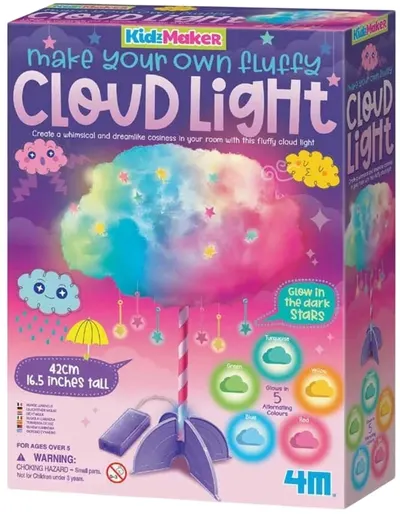 Set creativ 4M KidzMaker - Lampă nor DIY cu lumini colorate