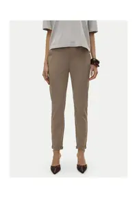 Pantaloni dama - 304786761 - Poliester reciclat/Viscoza - Bej