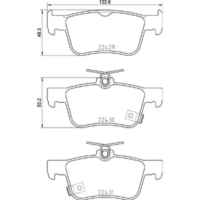 Set placute frana, frana disc BREMBO P 28 089