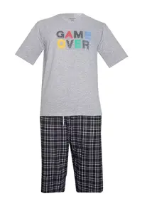 Pijama barbati PBV28 - Gri/Multicolor