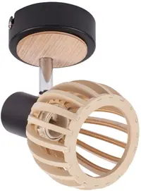 Plafoniera cu spot Omnia - Woody, IP 20, E 14, 1 x 40 W,negru-maro