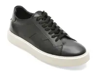 Pantofi sport BITE THE BULLET negri, WB008, din piele naturala lacuita