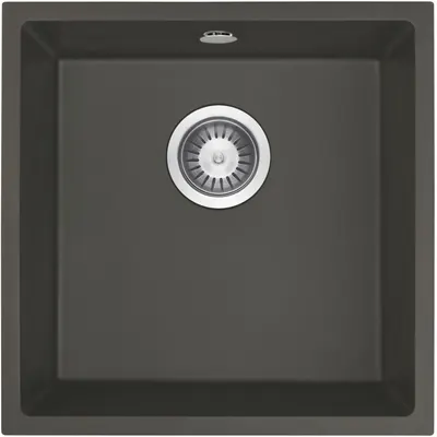 Chiuveta bucatarie compozit Deante Corda, montare sub blat, 44 cm, antracit metalic