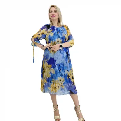 Rochie dreapta tip matase Mariana 17