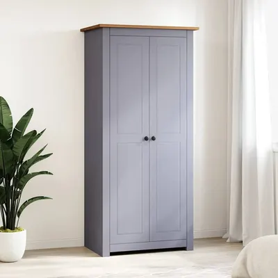vidaXL Șifonier, gri, 80 x 50 x 171,5 cm, lemn masiv pin gama Panama