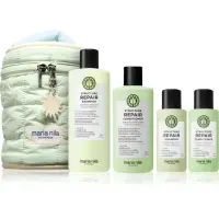 Maria Nila Structure Repair Beauty Bag set cadou pentru păr uscat și deteriorat 4 buc
