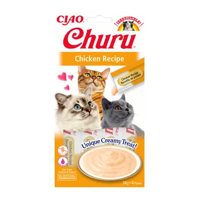 Churu Recompensa Cremoasa cu Pui, 4 x 14 gr