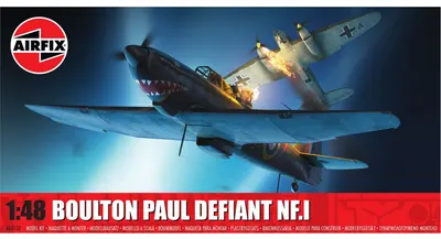 Model de asamblare Airfix Militar: Avioane - Interceptor britanic Boulton Paul Defiant NF.1 - New livery