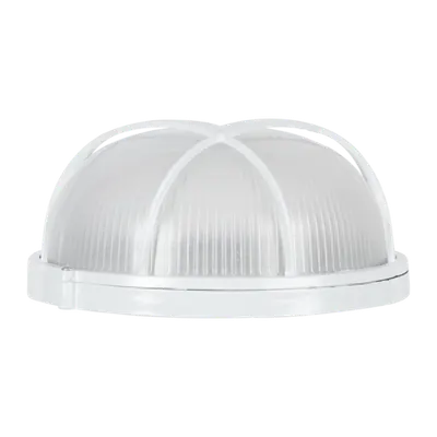 Lampa BAT Grila Rotunda E27 100W Alb NV-3201.08