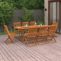 Gossi set mobilier de gradina 9 piese 220x90x75 cm, lemn masiv acacia