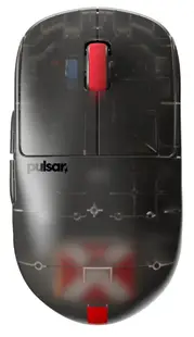 Mouse de gaming Pulsar - X2H Medium, optic, fără fir , Clear Black Edition