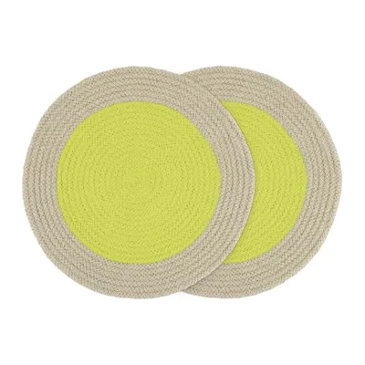 Suporturi pentru farfurii 2 din material textil ø 38 cm 2 buc. Lime - Remember