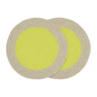 Suporturi pentru farfurii 2 din material textil ø 38 cm 2 buc. Lime - Remember