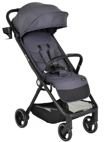 Cărucior de vară Cangaroo - Flip, Obsidian grey