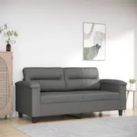 Gossi canapea cu 2 locuri, gri inchis, 140 cm, tesatura microfibra