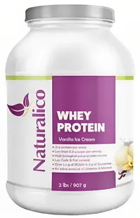 Whey Protein, înghețată de vanilie, 907 g, Naturalico